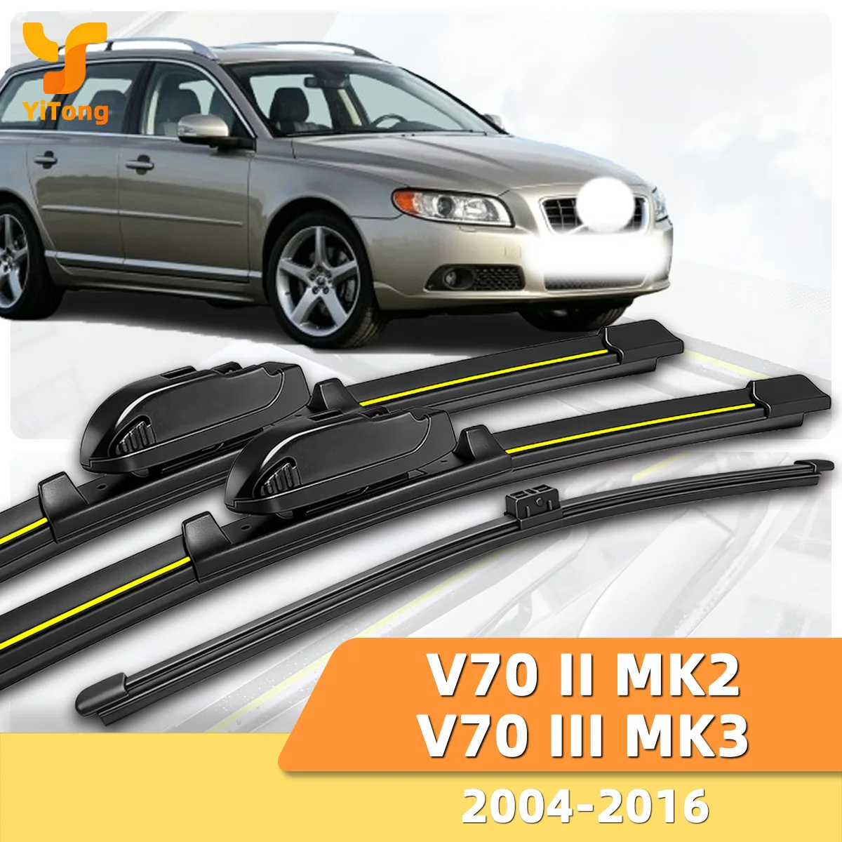 Wiper Suitable For Volvo V70 II MK2 / V70 III MK3 (2004-2016) Natural Rubber Strip Boneless Silence Car Windshield Wiper Blade
Wiper Suitable For Volvo V70 II MK2 / V70 III MK3 (2004-2016) Natural Rubber Strip Boneless Silence Car Windshield Wiper Blade