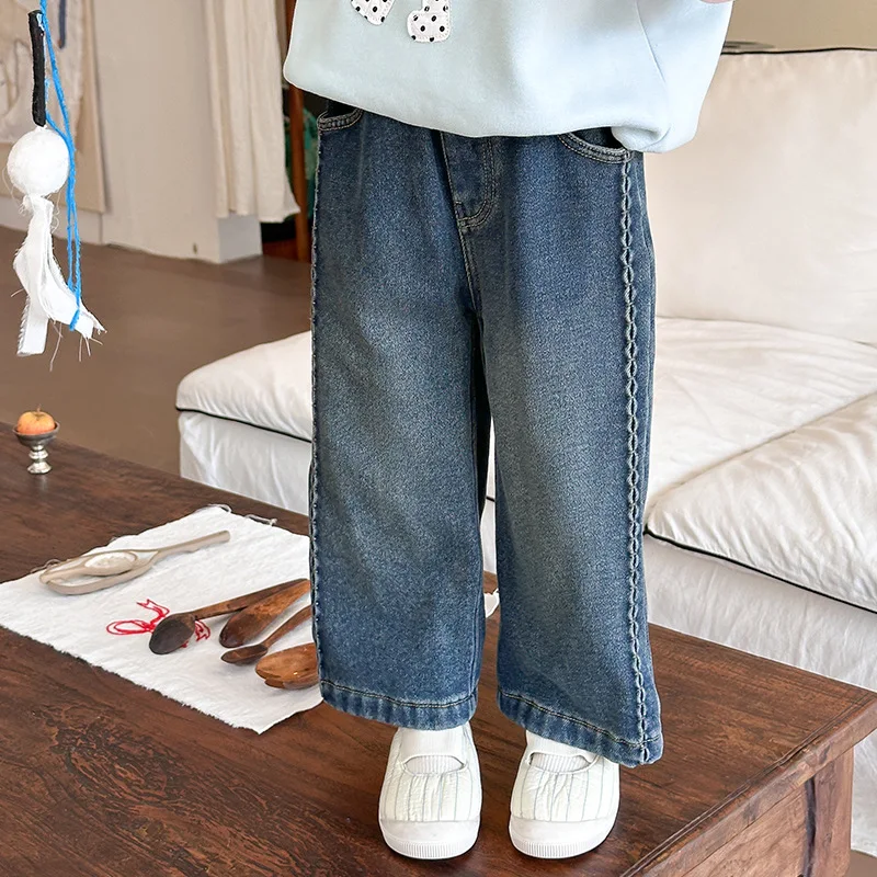 Baby Girls Pants Fashion Casual Brushed Thickening Straight 2024 Winter New Korean Style Childrens Pants
Baby Girls Pants Fashion Casual Brushed Thickening Straight 2024 Winter New Korean Style Childrens Pants