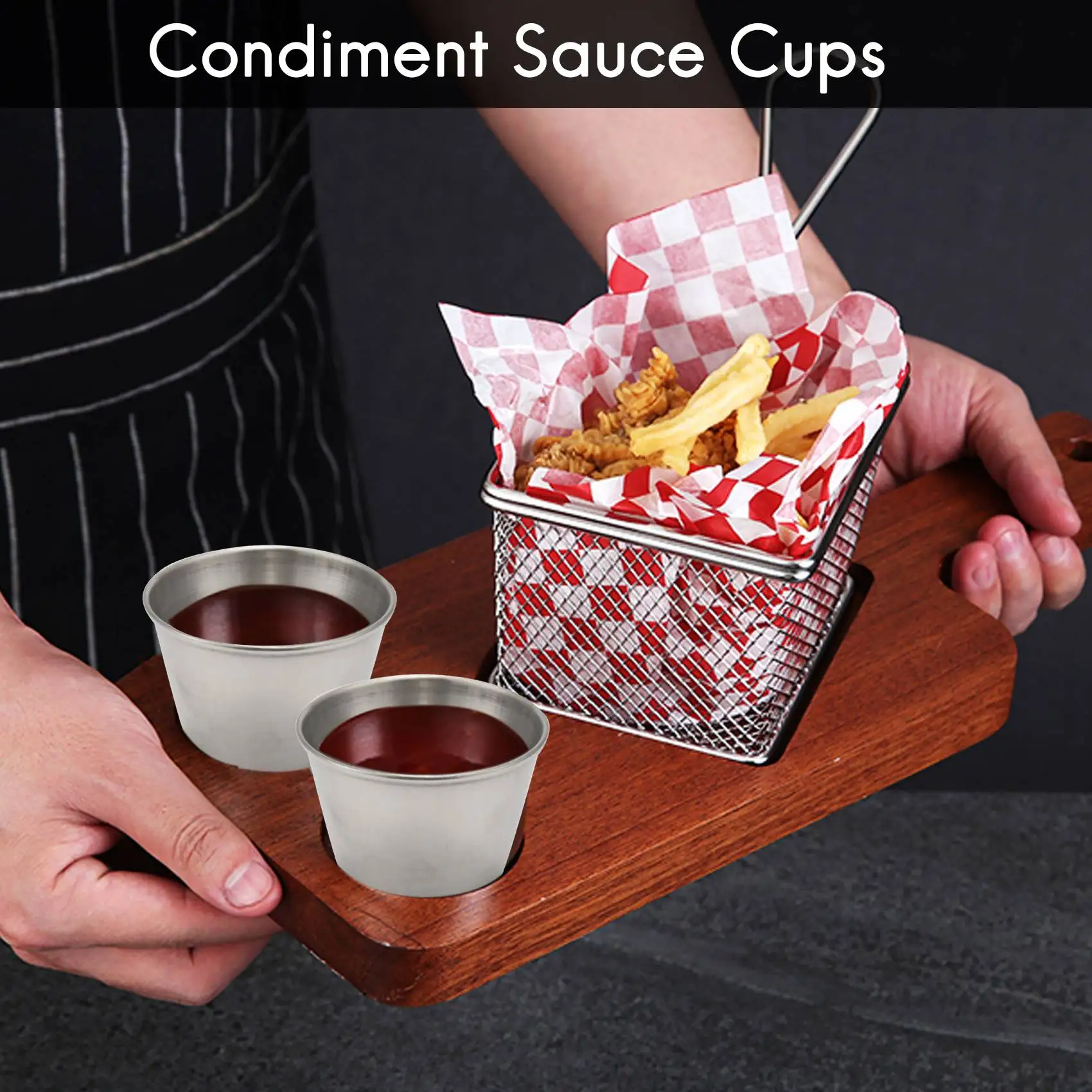 A67K-20 Pack Stainless Steel Sauce Cups,Dipping Sauce Cup,Individual Condiment Cups, Portion Cups For Any Sauce-Dipping
A67K-20 Pack Stainless Steel Sauce Cups,Dipping Sauce Cup,Individual Condiment Cups, Portion Cups For Any Sauce-Dipping