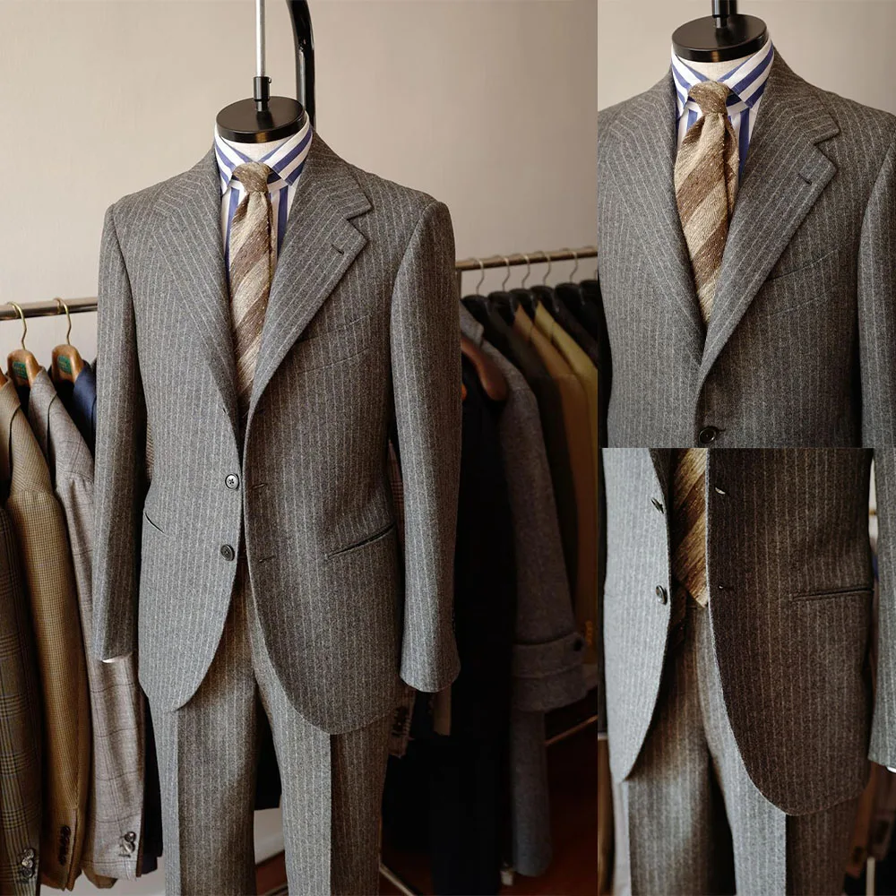 Dark Gray 2 Pieces Men Suit Blazer Pants Single Breasted Pinstripe Business Work Gentlemen Formal Causal Daily Prom Tailored
Dark Gray 2 Pieces Men Suit Blazer Pants Single Breasted Pinstripe Business Work Gentlemen Formal Causal Daily Prom Tailored