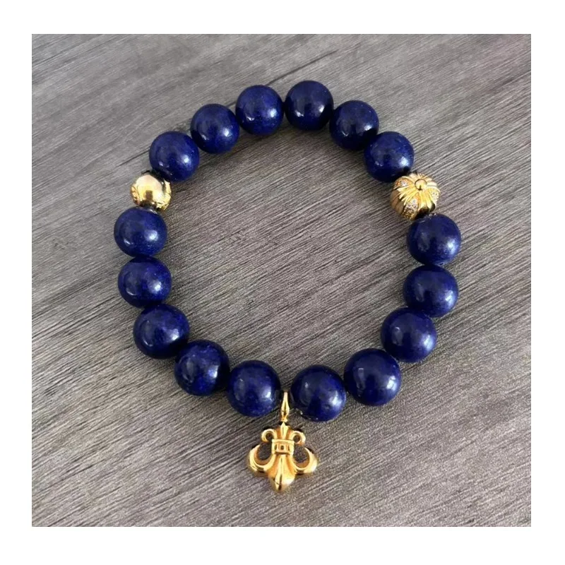 Trendy Retro Thai Silver Gold-plated Anchor Accessories Lapis Lazuli Beaded Personalized Men's and Women's Handmade Bracelets.
Trendy Retro Thai Silver Gold-plated Anchor Accessories Lapis Lazuli Beaded Personalized Men's and Women's Handmade Bracelets.