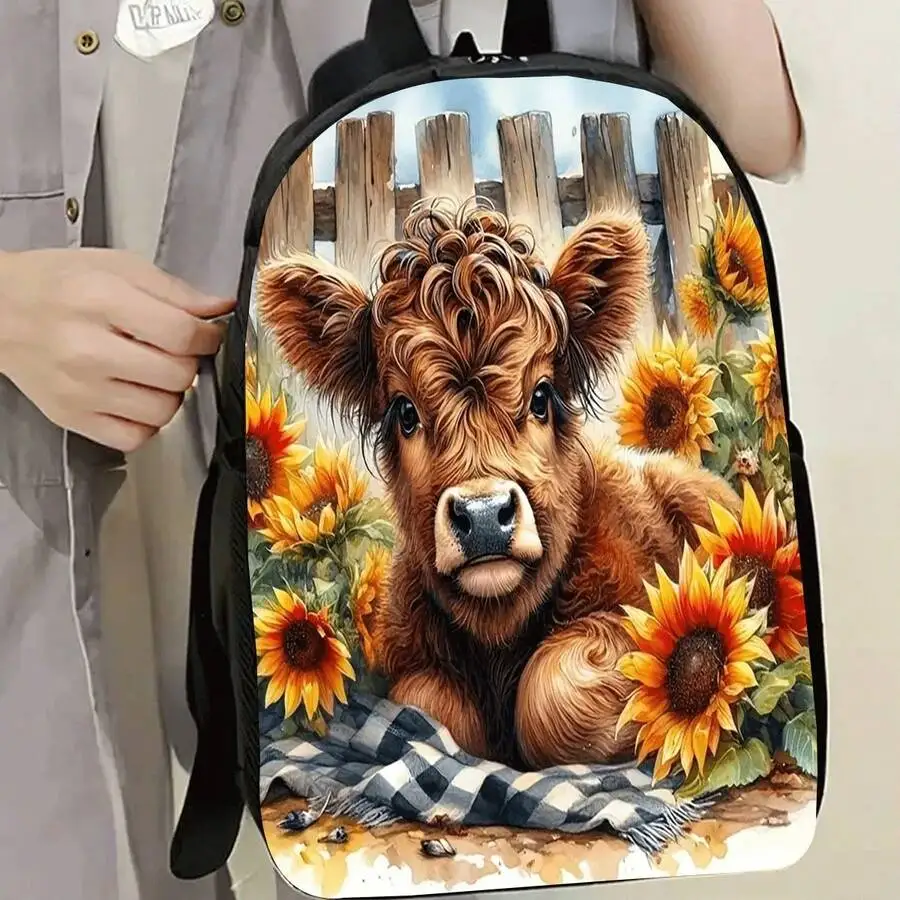 Large Capacity 17-Inch Backpack With Highland Cow & Sunflower Print - Durable Laptop Backpack For Adults, Unisex Design
Large Capacity 17-Inch Backpack With Highland Cow & Sunflower Print - Durable Laptop Backpack For Adults, Unisex Design