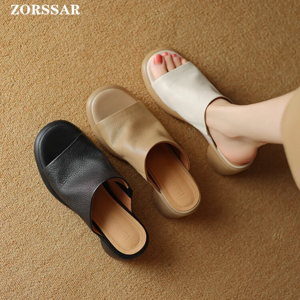Women's Slides Fish Mouth Fashion Womens Slippers Cowhide Leather Ladies Comfortable Sandals Suitable for Girls Pantuflas Mujer
Women's Slides Fish Mouth Fashion Womens Slippers Cowhide Leather Ladies Comfortable Sandals Suitable for Girls Pantuflas Mujer