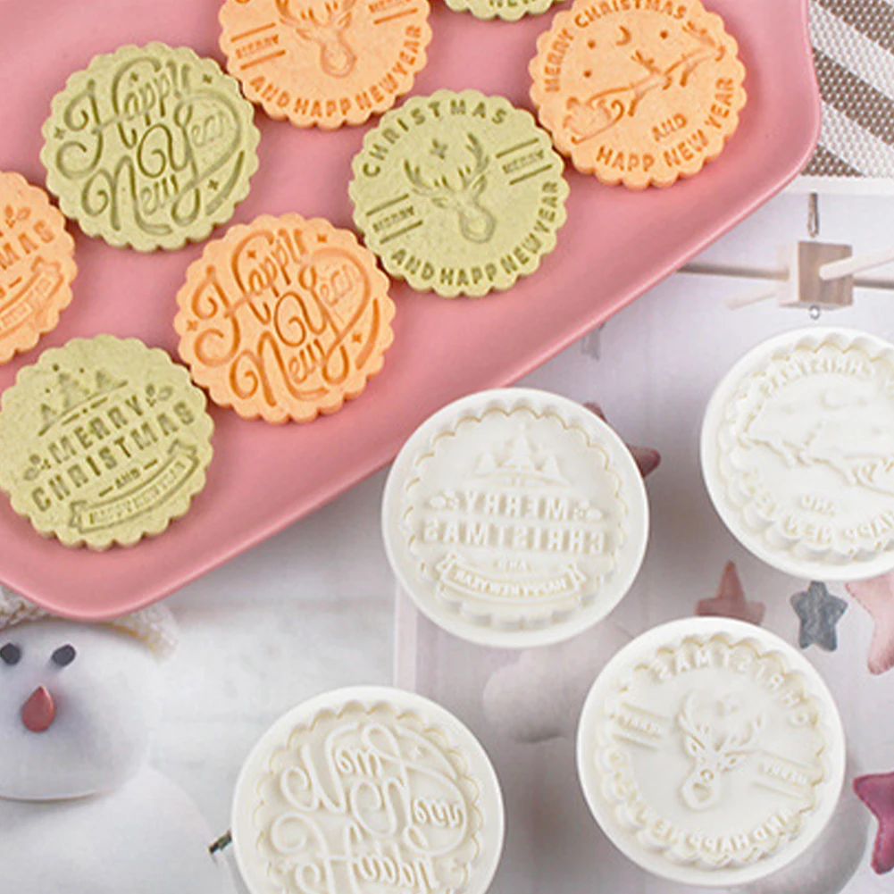 4 Pcs Round Spring Press Home Christmas Cookie Cutter Set- Food-safe PP Material Kitchen Products Hand Tool Multifunctional
4 Pcs Round Spring Press Home Christmas Cookie Cutter Set- Food-safe PP Material Kitchen Products Hand Tool Multifunctional