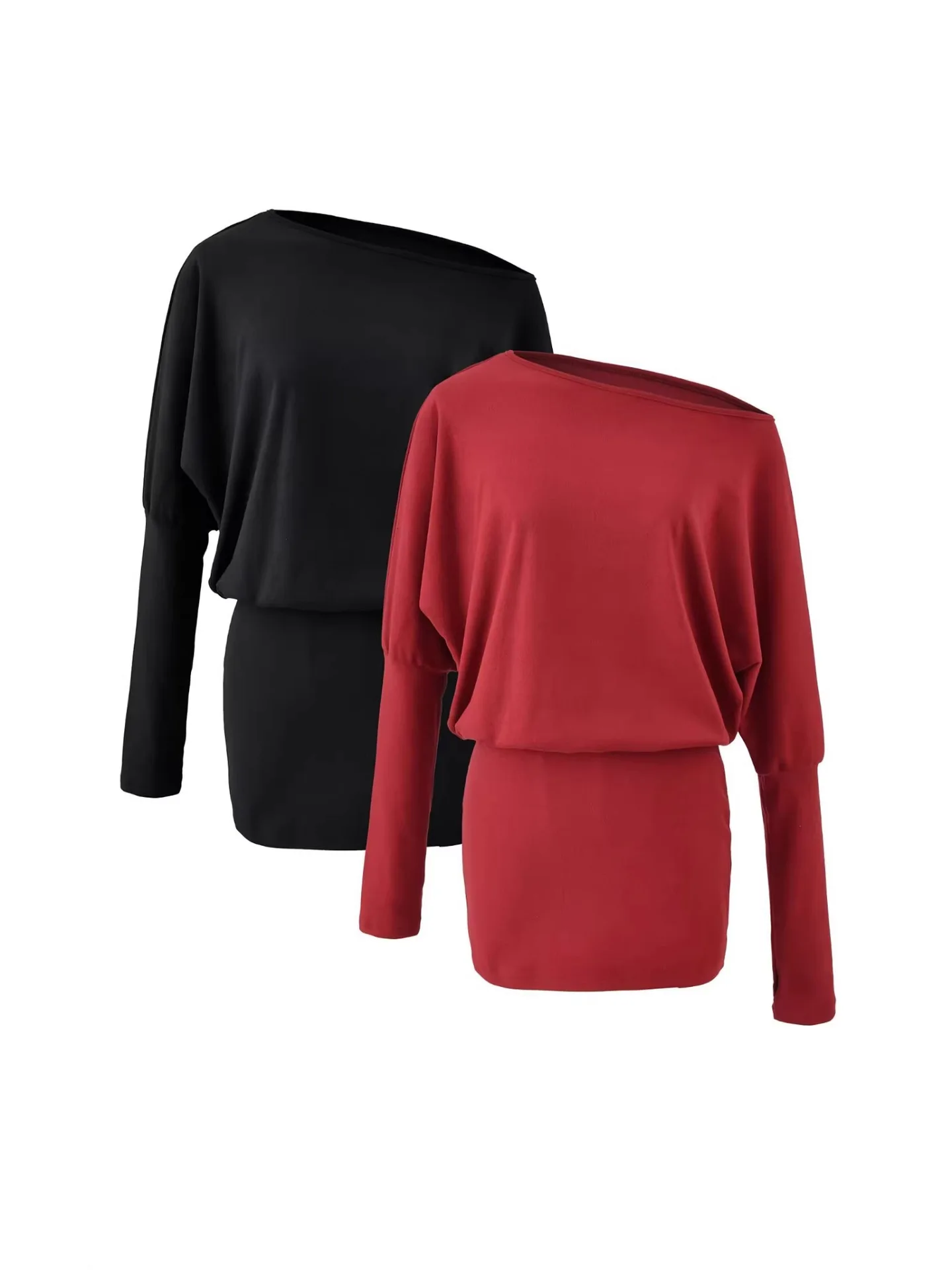Withered New Women's Long Sleeved Dress With Fallen Shoulders Slim Fit And Slimming Waist Cinched Slanted Shoulder Bag Hip
Withered New Women's Long Sleeved Dress With Fallen Shoulders Slim Fit And Slimming Waist Cinched Slanted Shoulder Bag Hip