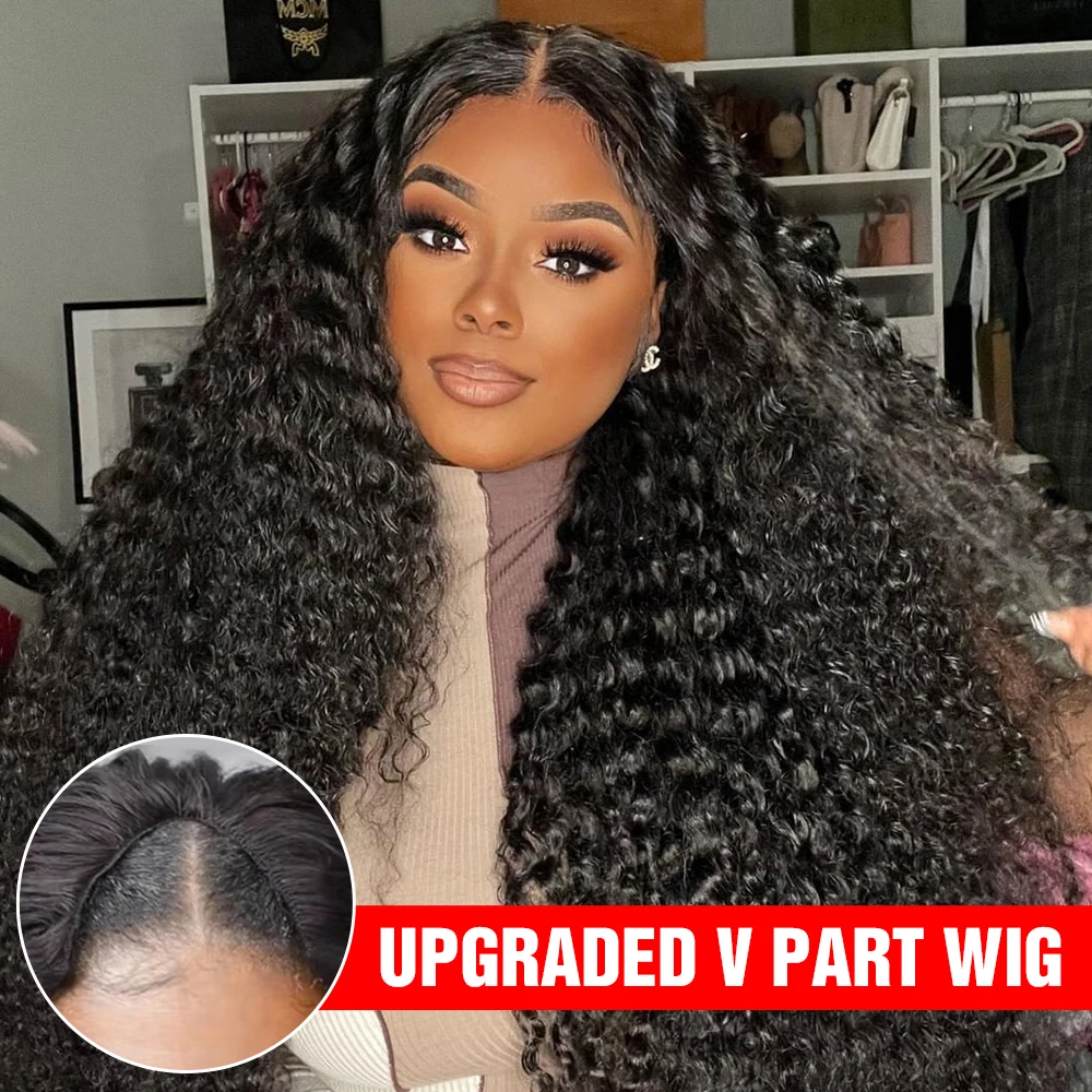 250% Curly V Part Wig Human Hair No Glue Upgrade U Part Deep Wave Human Hair Wigs For Women High Density Machine Made Wig
250% Curly V Part Wig Human Hair No Glue Upgrade U Part Deep Wave Human Hair Wigs For Women High Density Machine Made Wig
