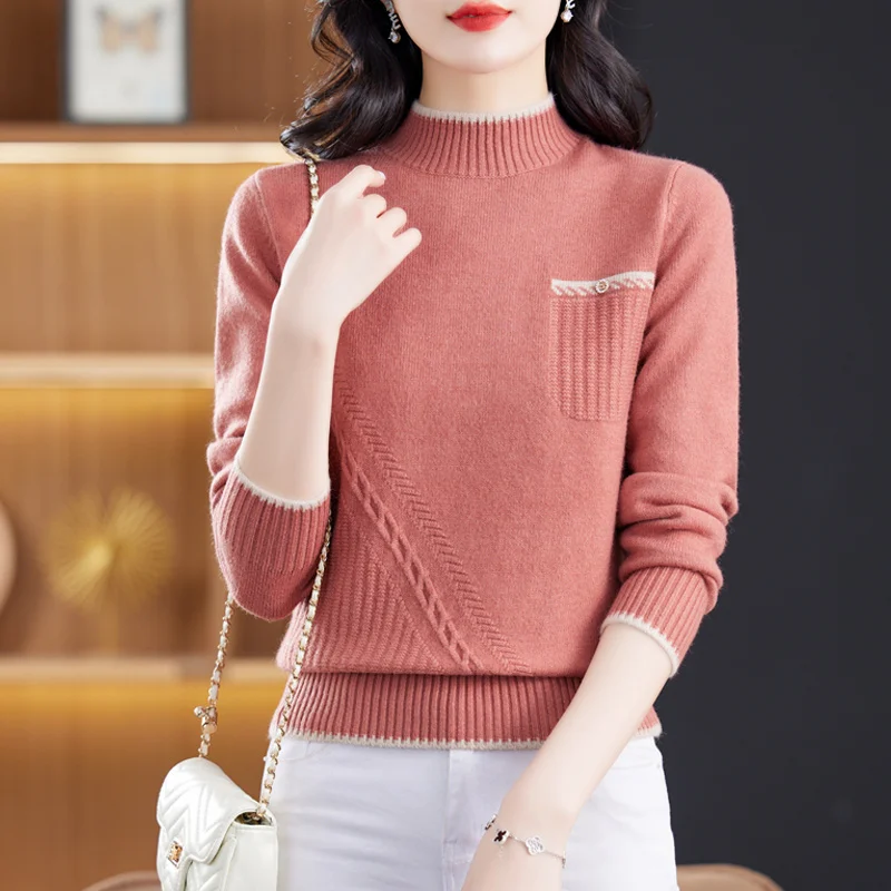 Вязаный свитер премиум-класса для женщин без катышков Long Sve с высоким воротником, обычная длина, зимний сезон, цельная повседневная одежда
Вязаный свитер премиум-класса для женщин без катышков Long Sve с высоким воротником, обычная длина, зимний сезон, цельная повседневная одежда