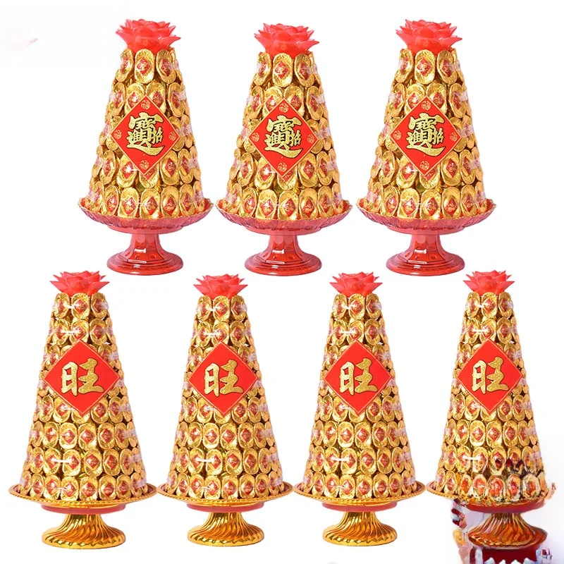 Gold Treasure Pineapple Sugar Tower Festival Celebration New Home Moving Ceremony Offering Buddha Worship Decoration
Gold Treasure Pineapple Sugar Tower Festival Celebration New Home Moving Ceremony Offering Buddha Worship Decoration