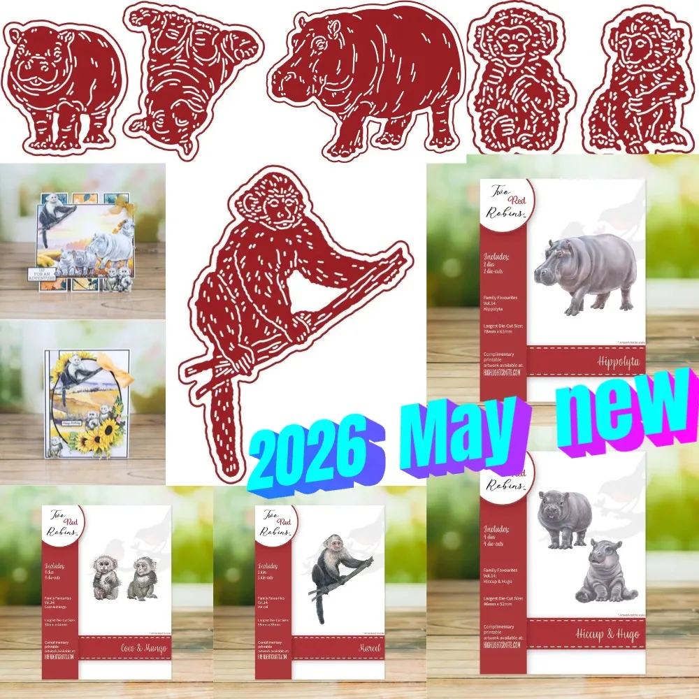 Animal Hippopotamus Monkey 2026 New Metal Cutting Die For DIY Scrapbooking Crafts Maker Photo Album Template Handmade Decoration
Animal Hippopotamus Monkey 2026 New Metal Cutting Die For DIY Scrapbooking Crafts Maker Photo Album Template Handmade Decoration