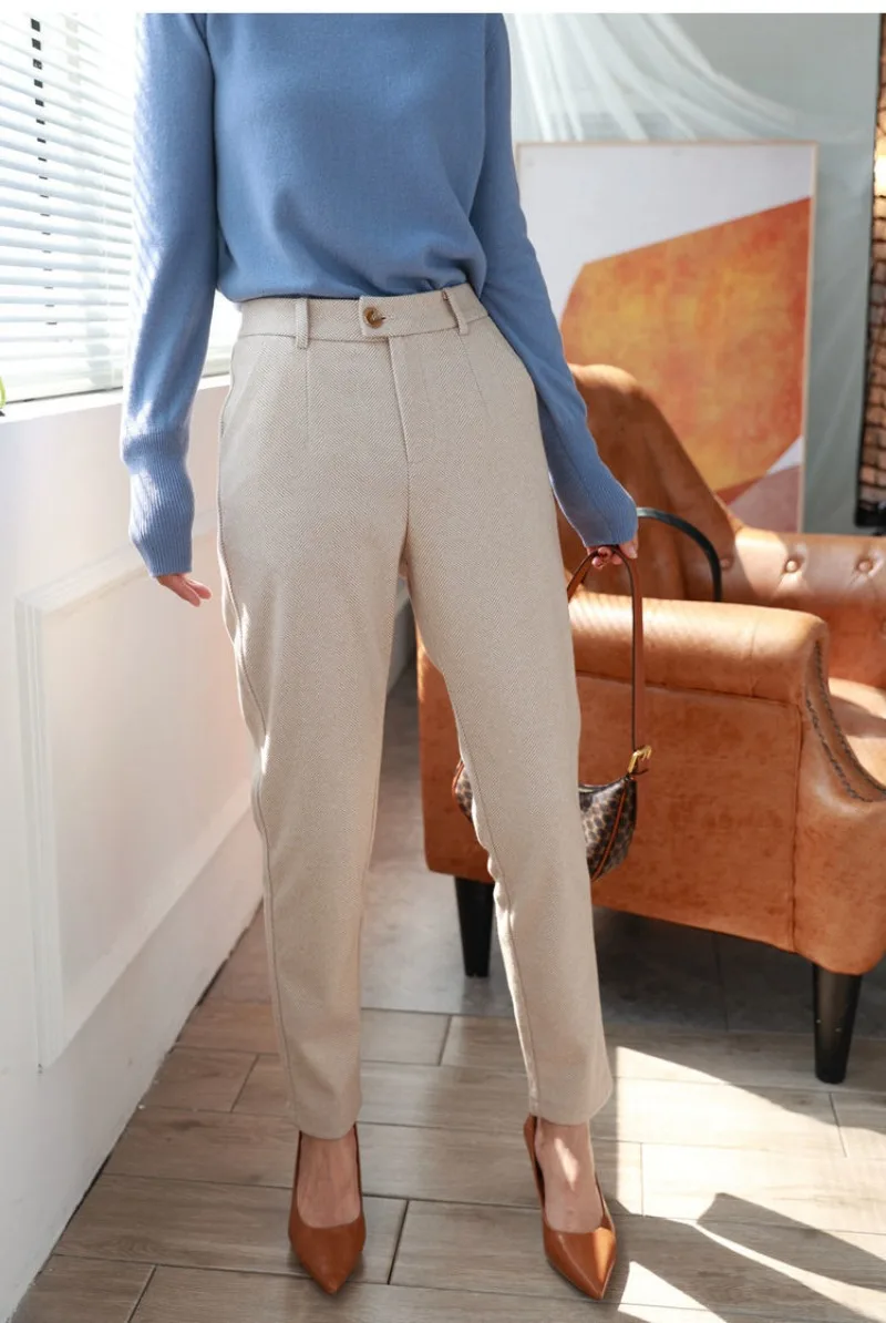 2026 New Woolen Pants Women's Spring and Autumn Straight Casual Trousers Harlan Pants Loose Female Clothing
2026 New Woolen Pants Women's Spring and Autumn Straight Casual Trousers Harlan Pants Loose Female Clothing