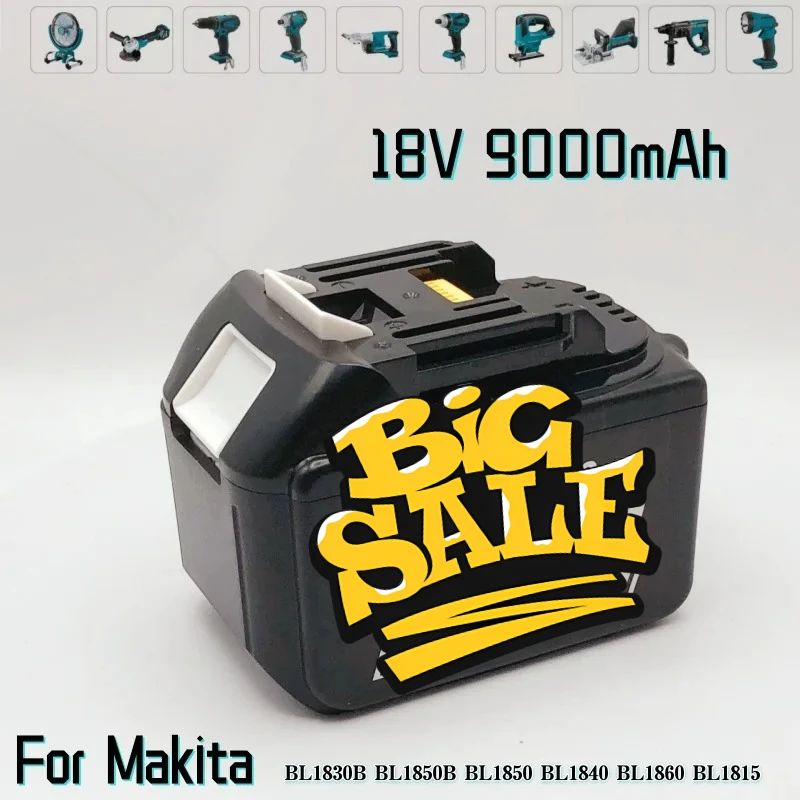 For Makita 18V 9.0AH large capacity electric tool battery, replace Makita electric screwdriver, electric drill spray gun
For Makita 18V 9.0AH large capacity electric tool battery, replace Makita electric screwdriver, electric drill spray gun