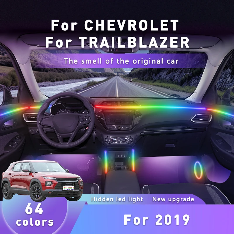 FILIPLI для 2018 года, для CHEVROLET TRAILBLAZER, окружающее освещение, гаджет, украшения, аксессуары, 64-цветное украшение автомобиля, приложение, пульт дистанционного управления
FILIPLI для 2018 года, для CHEVROLET TRAILBLAZER, окружающее освещение, гаджет, украшения, аксессуары, 64-цветное украшение автомобиля, приложение, пульт дистанционного управления