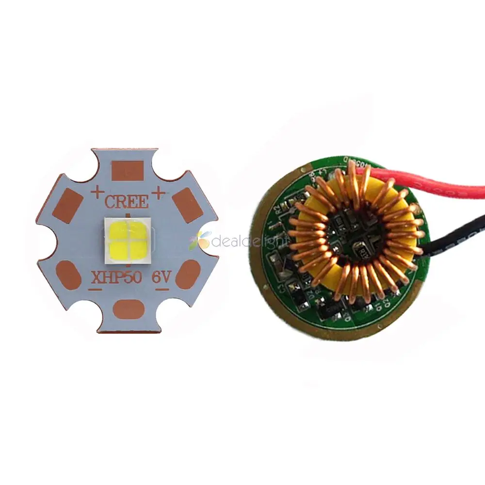 XHP50 Cool White Neutral White Warm White High Power LED Bulb 6V 16/20mm Copper PCB + 22mm 1Mode / 3modes / 5Modes Driver
XHP50 Cool White Neutral White Warm White High Power LED Bulb 6V 16/20mm Copper PCB + 22mm 1Mode / 3modes / 5Modes Driver