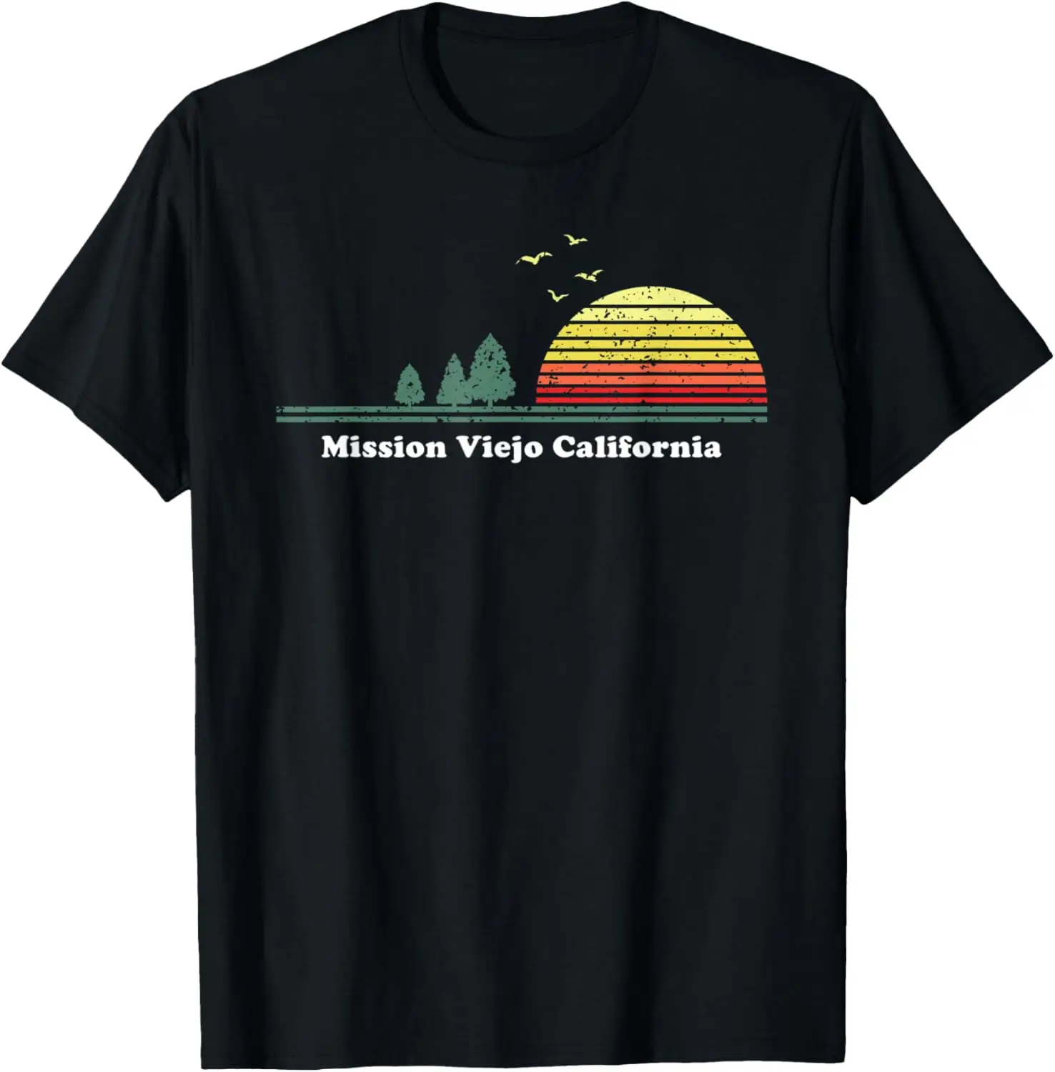 Винтажная футболка Mission Viejo, сувенирная футболка с принтом California Sunset
Винтажная футболка Mission Viejo, сувенирная футболка с принтом California Sunset