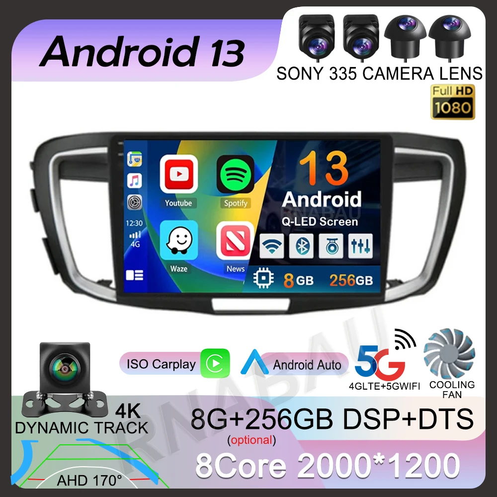 Автомобильный радиоприемник Carplay, Android 13, для Honda ACCORD 9 2.0L 2.4L 012 2013-2015 2016-2018 2Din, мультимедийный плеер, GPS-навигация, стерео
Автомобильный радиоприемник Carplay, Android 13, для Honda ACCORD 9 2.0L 2.4L 012 2013-2015 2016-2018 2Din, мультимедийный плеер, GPS-навигация, стерео