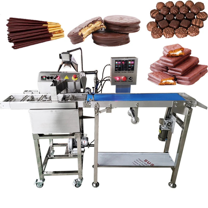 Factory Supply Chocolate Enrober Machine Egg Roll Chocolate Coating Machine Cake Pie Chocolate Enrobing Machine
Factory Supply Chocolate Enrober Machine Egg Roll Chocolate Coating Machine Cake Pie Chocolate Enrobing Machine