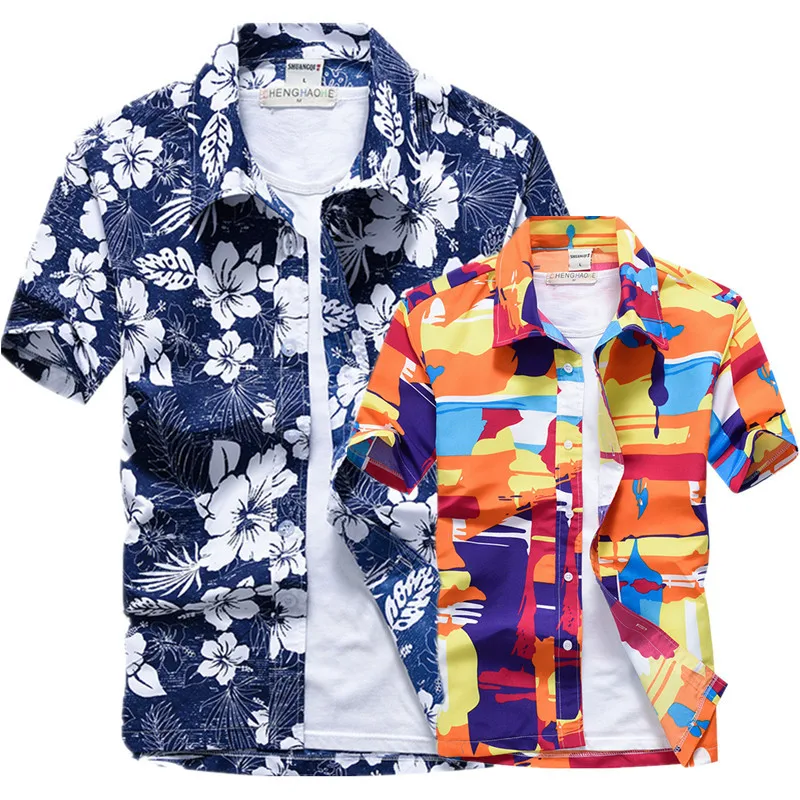 Loose Short Sleeve Men's Shirt Summer Beachwear Hawaiian Vacation Casual Style Five-Quarter Sleeve Printed Polyester Fiber
Loose Short Sleeve Men's Shirt Summer Beachwear Hawaiian Vacation Casual Style Five-Quarter Sleeve Printed Polyester Fiber