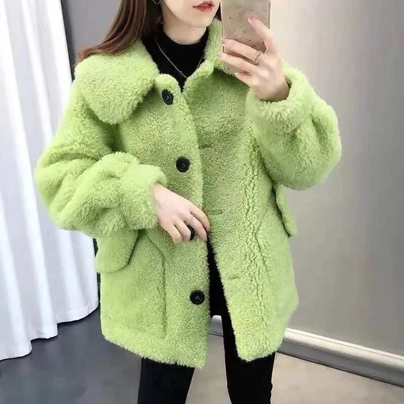 Autumn Winter Lamb Fur Coat Loose Thicken Women's Fur Cardigan Fur Coat Fleece Jacket Women Corduroy Warm Jackets A1302
Autumn Winter Lamb Fur Coat Loose Thicken Women's Fur Cardigan Fur Coat Fleece Jacket Women Corduroy Warm Jackets A1302