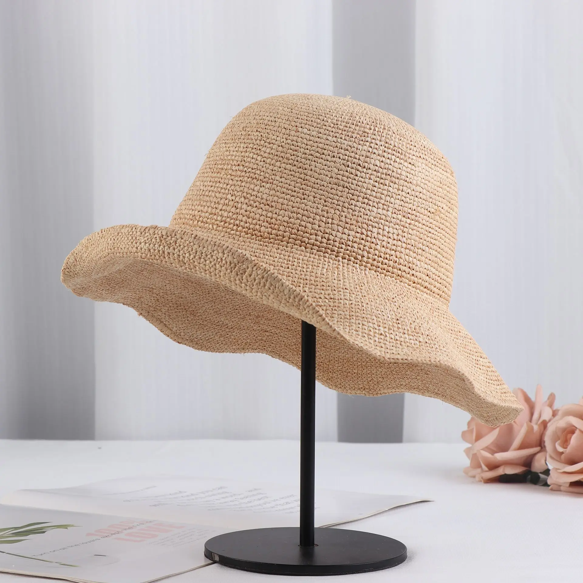Sun Hat Raffia Women Summer UV Protection Wide Brim Breathable Beach Accessory For Outdoor Hike Climb Luxury
Sun Hat Raffia Women Summer UV Protection Wide Brim Breathable Beach Accessory For Outdoor Hike Climb Luxury