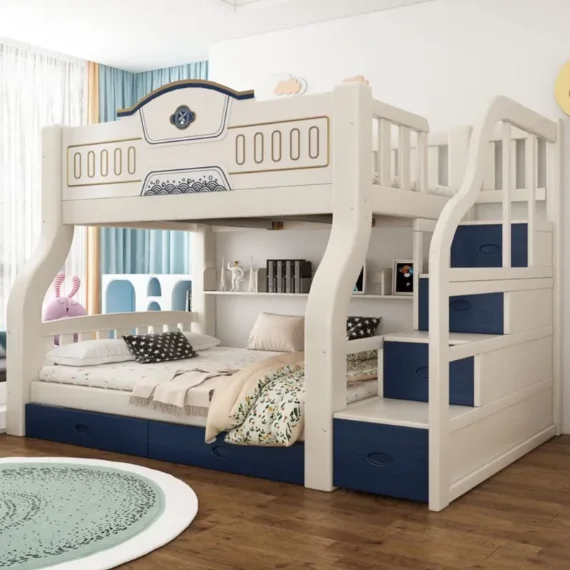 #Solid Wood Thickened Children's Double Bunk Bed Multi-Functional High Low Bed For Bedroom Use Modern Design With Storage
#Solid Wood Thickened Children's Double Bunk Bed Multi-Functional High Low Bed For Bedroom Use Modern Design With Storage
