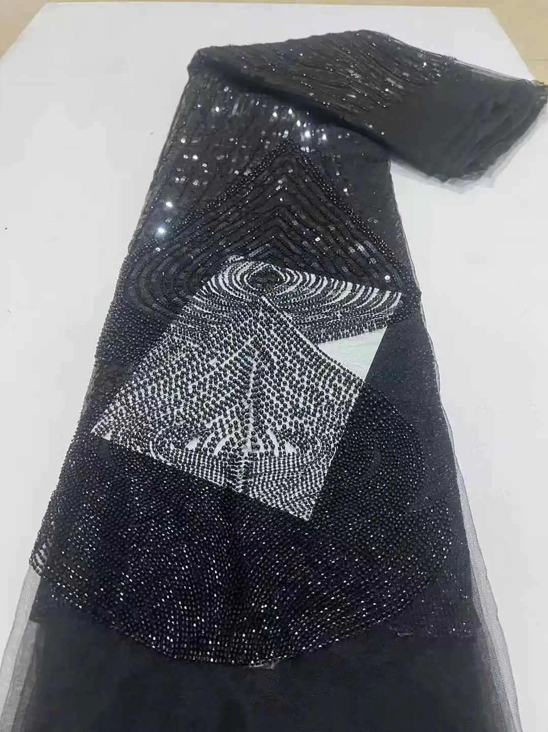 African Lace Fabric Beads French Mesh Tulle Lace Fabric Sequins For Wedding Party Bridal Dresses & Accessories
African Lace Fabric Beads French Mesh Tulle Lace Fabric Sequins For Wedding Party Bridal Dresses & Accessories