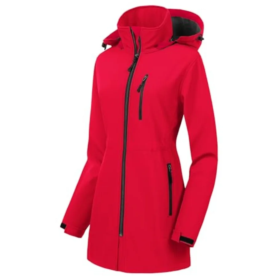 CREATMO US Women's Lightweight Waterproof Long Softshell Tactical Jacket Fleece Lined Windbreaker
CREATMO US Women's Lightweight Waterproof Long Softshell Tactical Jacket Fleece Lined Windbreaker