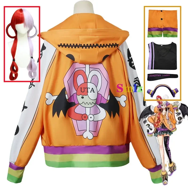 Halloween Uta Cosplay Anime Costume Film Red Uta Hooded Hoode Jackets Orange Outfit Costume Wig M17
Halloween Uta Cosplay Anime Costume Film Red Uta Hooded Hoode Jackets Orange Outfit Costume Wig M17