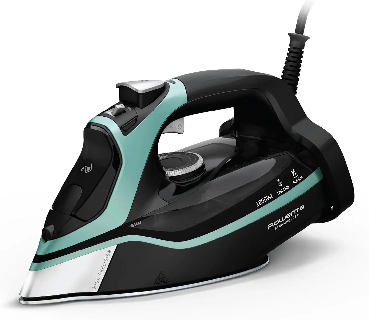 Steam Iron with Stainless Steel Soleplate, 400 Microsteam Holes, 1800W, Digital Display, Precision Tip, Garment Steamer
Steam Iron with Stainless Steel Soleplate, 400 Microsteam Holes, 1800W, Digital Display, Precision Tip, Garment Steamer