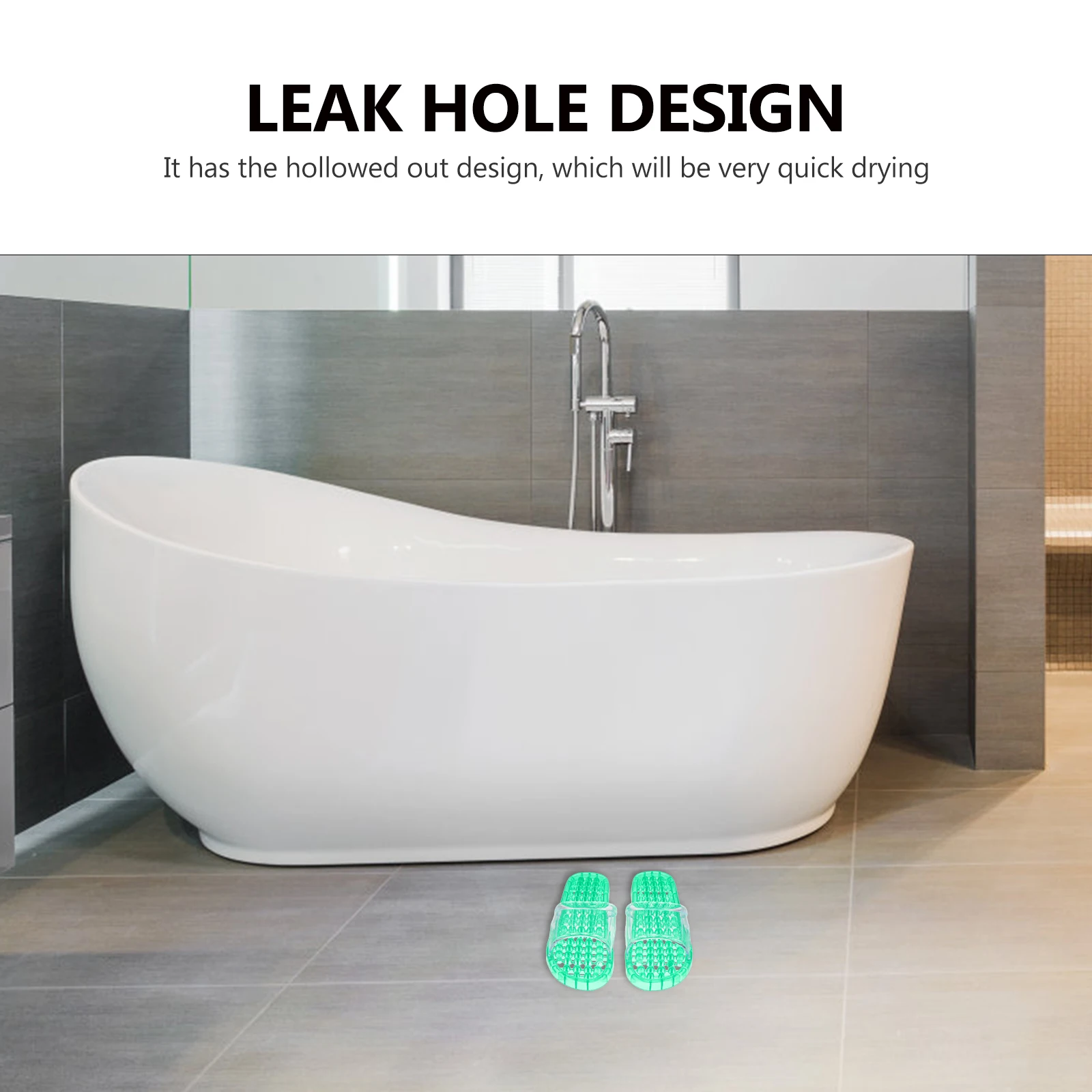 Bathroom Slippers Green XL 43-45 28cm Hollowed-out Draining Massaging Unisex PVC Shower Shoes Lightweight Breathing Skid
Bathroom Slippers Green XL 43-45 28cm Hollowed-out Draining Massaging Unisex PVC Shower Shoes Lightweight Breathing Skid