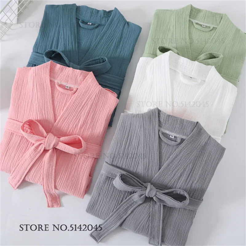 Couple Cotton Robe Kimono Gown Spring Autumn Bathrobe Home Dressing Gown Loose Casual Female Sleepwear Nightgown Loungewear
Couple Cotton Robe Kimono Gown Spring Autumn Bathrobe Home Dressing Gown Loose Casual Female Sleepwear Nightgown Loungewear