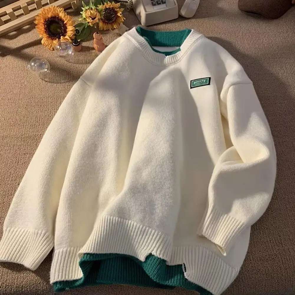 Men Knitwear Men's O-neck Long Sleeve Sweater Thickened Warm Pullover Tops Color Matching Casual Sweater for Autumn Winter Fake
Men Knitwear Men's O-neck Long Sleeve Sweater Thickened Warm Pullover Tops Color Matching Casual Sweater for Autumn Winter Fake