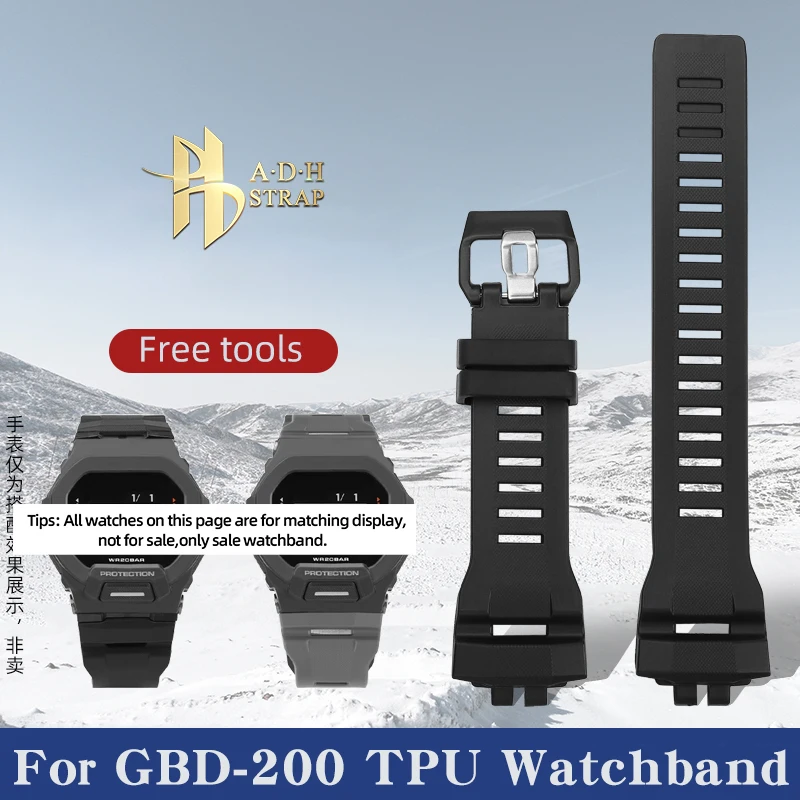 For Casio Small Square GBD-200 TPU Sports Waterproof Watch Strap Male Student Outdoor Hiking Watch Band Black Gray Bracelet Men
For Casio Small Square GBD-200 TPU Sports Waterproof Watch Strap Male Student Outdoor Hiking Watch Band Black Gray Bracelet Men