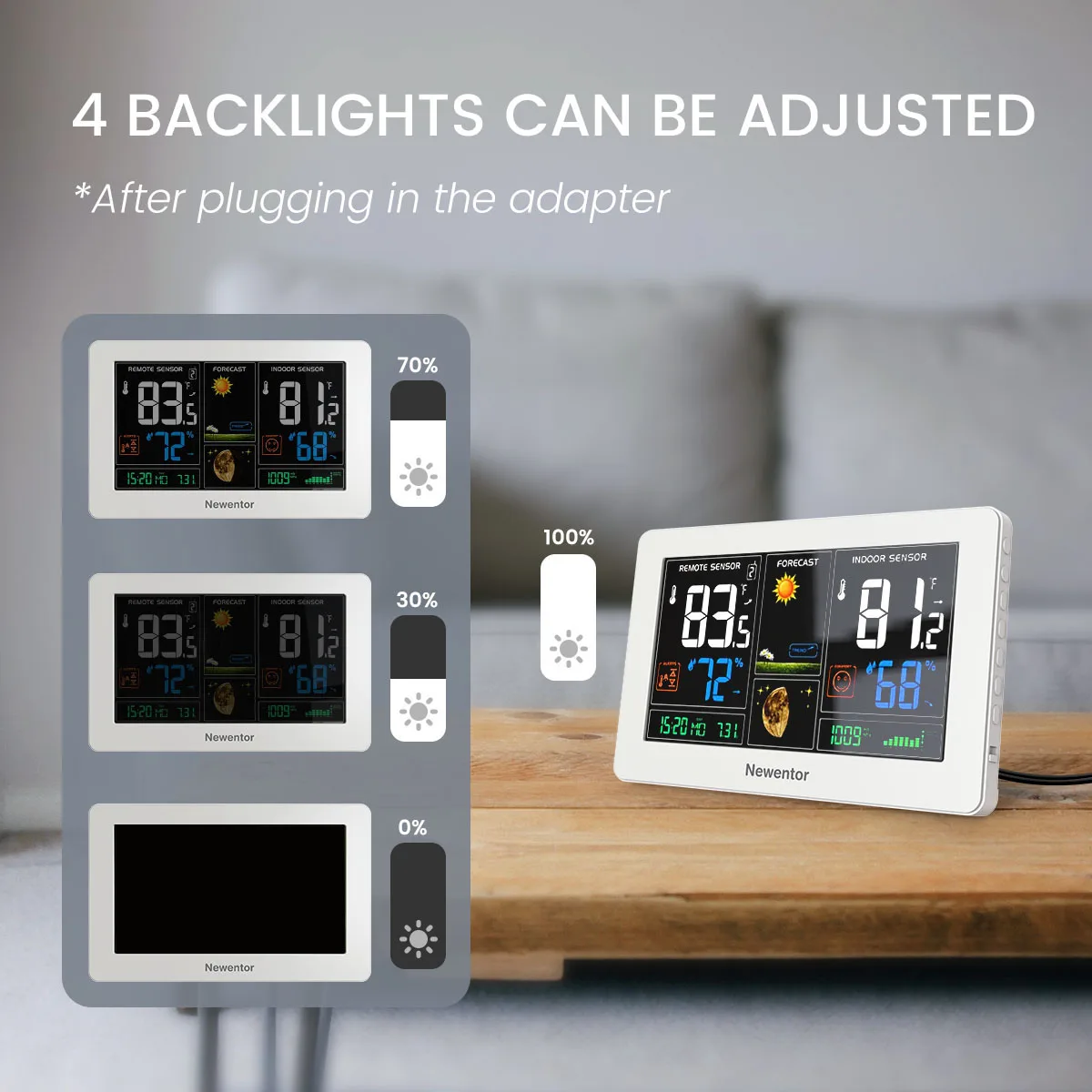 Newentor Q3 Temperature Humidity Pressure Display Weather Forecast Radio Wave Calibration Clock Support Output Weather Station 
Newentor Q3 Temperature Humidity Pressure Display Weather Forecast Radio Wave Calibration Clock Support Output Weather Station