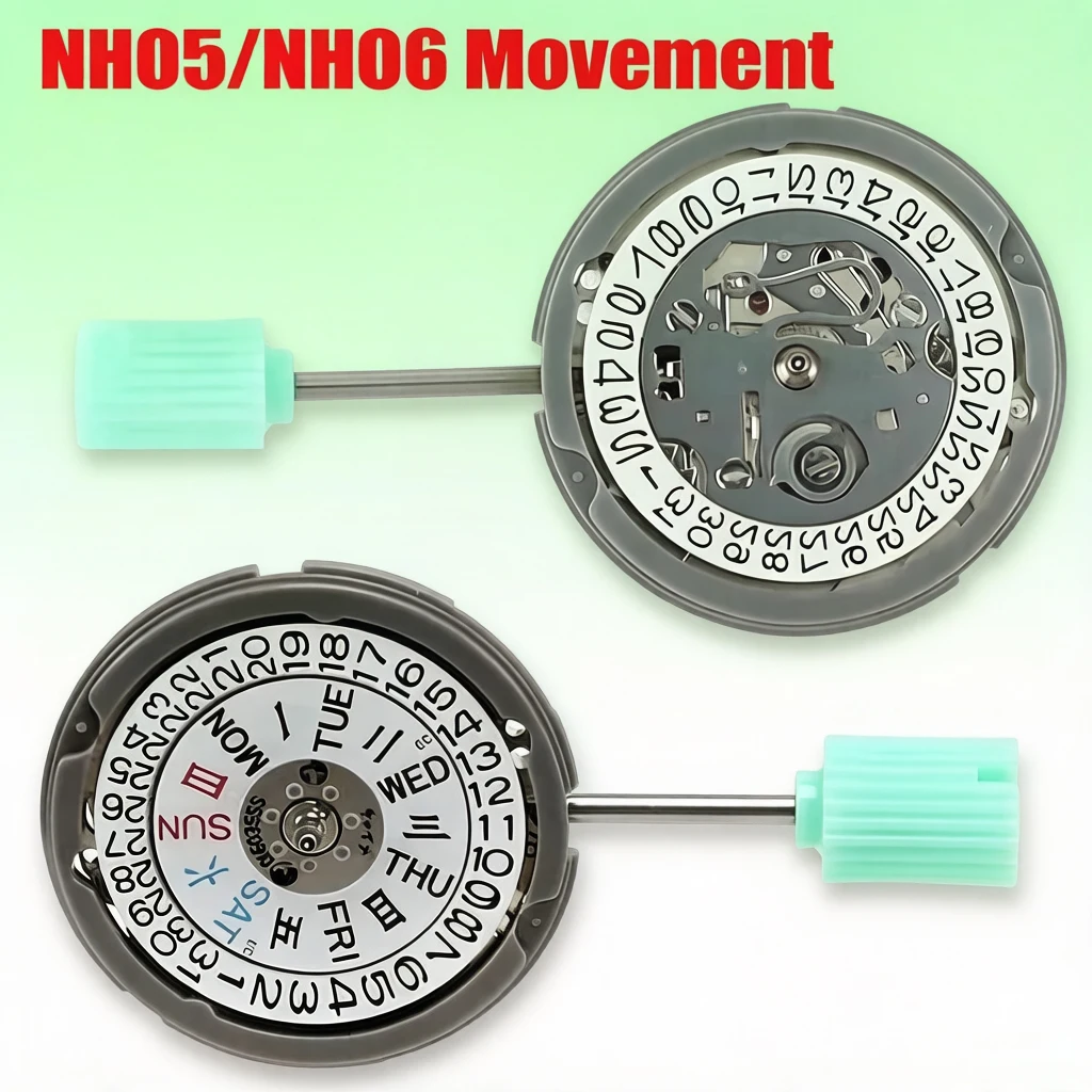Japan Original NH05B NH06A High Accuracy Watch Automatic Mechanical Movement 21 Jewels Watch Parts Date Crown at 3 O'clock
Japan Original NH05B NH06A High Accuracy Watch Automatic Mechanical Movement 21 Jewels Watch Parts Date Crown at 3 O'clock