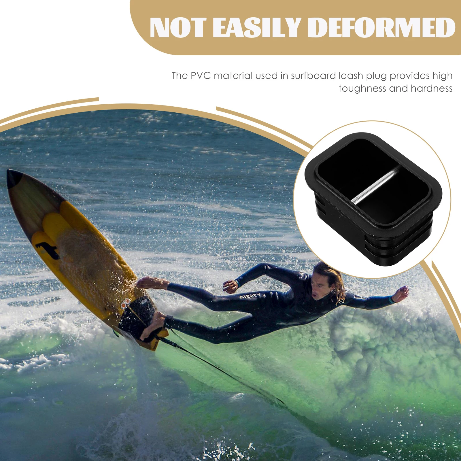 Surfboard Leash Plug Black PVC Material Anti Theft Hole for 1 Set Surfing Supplies Outdoor Sports Accessories
Surfboard Leash Plug Black PVC Material Anti Theft Hole for 1 Set Surfing Supplies Outdoor Sports Accessories