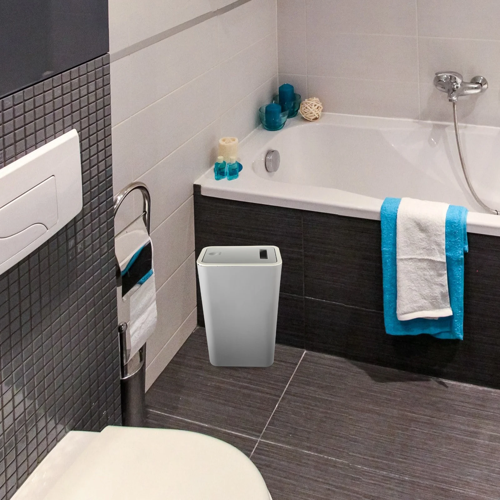 Bathroom Bin with Lid Push Trash Can Bins Trashcan Wastebasket Countertop Pp Garbage
Bathroom Bin with Lid Push Trash Can Bins Trashcan Wastebasket Countertop Pp Garbage