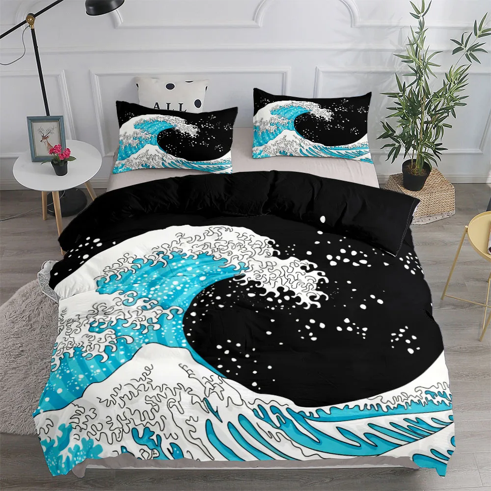 Traditional Great Wave Duvet Cover Set King Queen Double Full Twin Single Size Bed Linen Set
Traditional Great Wave Duvet Cover Set King Queen Double Full Twin Single Size Bed Linen Set