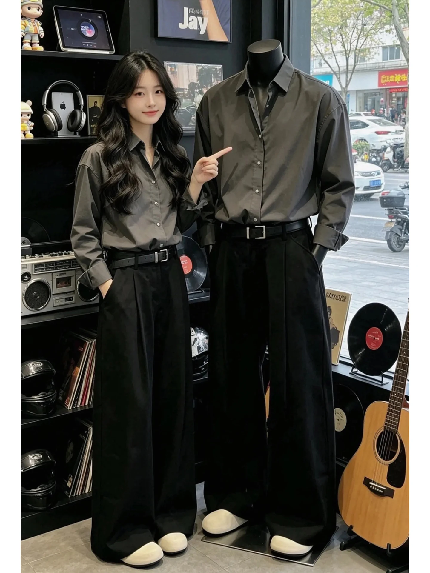 Deep Grey Neapolitan Men's Long Sleeve Casual Shirt Inner Wear Top High End Feeling Layering Shirt Korean Style Fashion
Deep Grey Neapolitan Men's Long Sleeve Casual Shirt Inner Wear Top High End Feeling Layering Shirt Korean Style Fashion