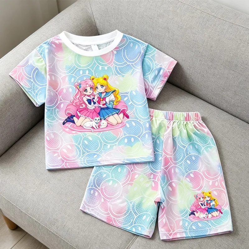 Sailor Moon Cute Smiley T-shirt Unisex Summer Thin T-shirts and Shorts Set Cartoon Anime Graphic Print Short Sleeves Party Gifts
Sailor Moon Cute Smiley T-shirt Unisex Summer Thin T-shirts and Shorts Set Cartoon Anime Graphic Print Short Sleeves Party Gifts