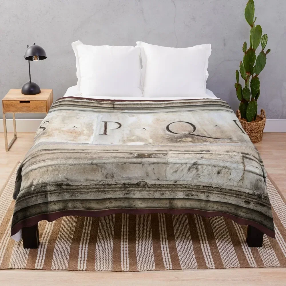 SPQR engraved on stone in Rome, Italy Throw Blanket Luxurious Soft Blanket Holiday Gift for Family
SPQR engraved on stone in Rome, Italy Throw Blanket Luxurious Soft Blanket Holiday Gift for Family