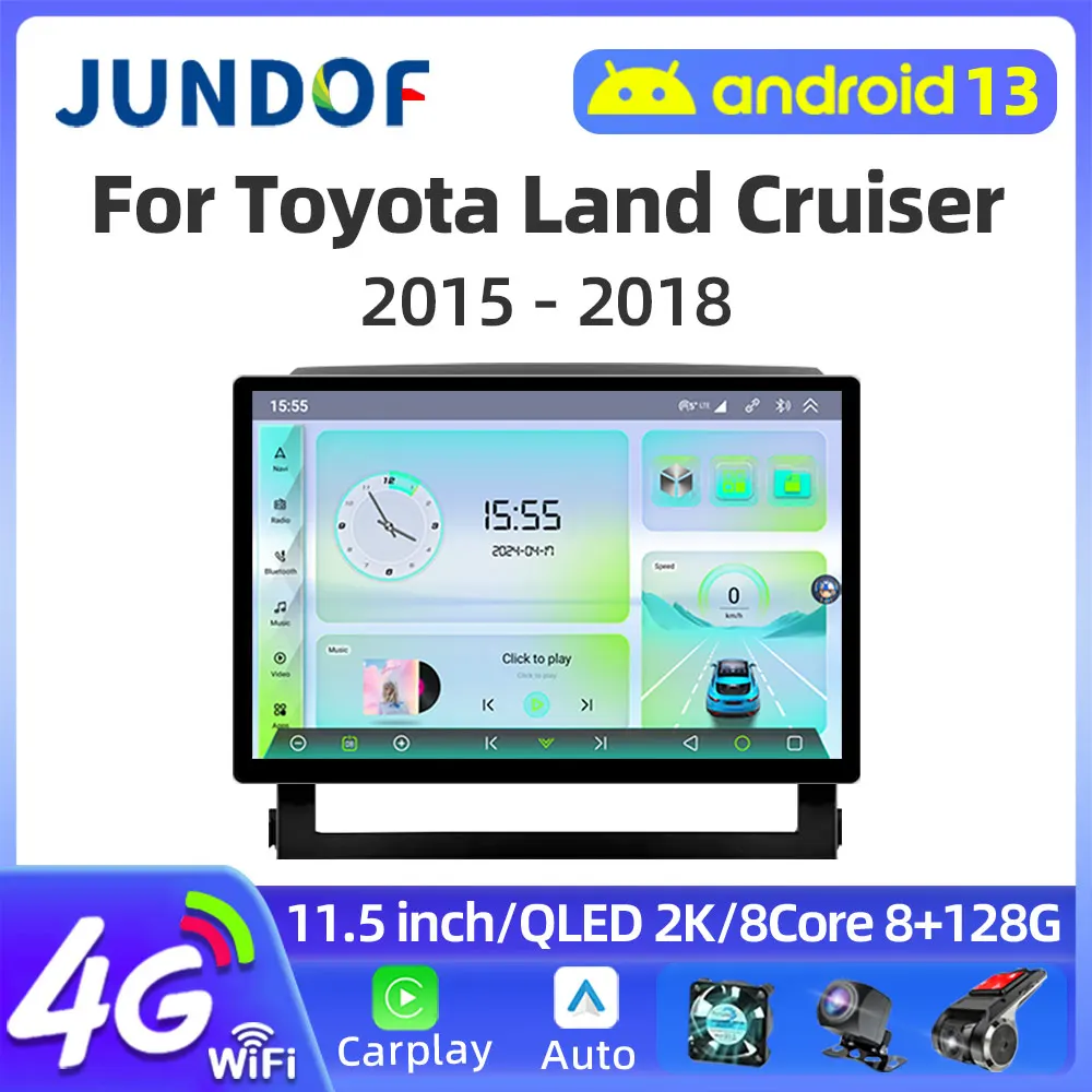 11.5"Android 13 for Toyota Land Cruiser 200 2015-2018 Car Radio Multimedia Video Player Built-in GPS Navigation Carplay Auto DSP
11.5"Android 13 for Toyota Land Cruiser 200 2015-2018 Car Radio Multimedia Video Player Built-in GPS Navigation Carplay Auto DSP