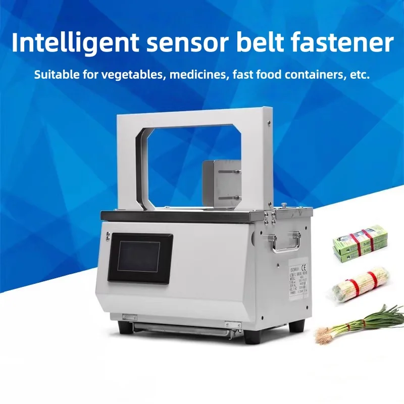 Touch Screen Intelligent Sensor Belt Fastener Automatic Hot Melt Bundler For Supermarket Vegetable Herb Medicine Packaging
Touch Screen Intelligent Sensor Belt Fastener Automatic Hot Melt Bundler For Supermarket Vegetable Herb Medicine Packaging