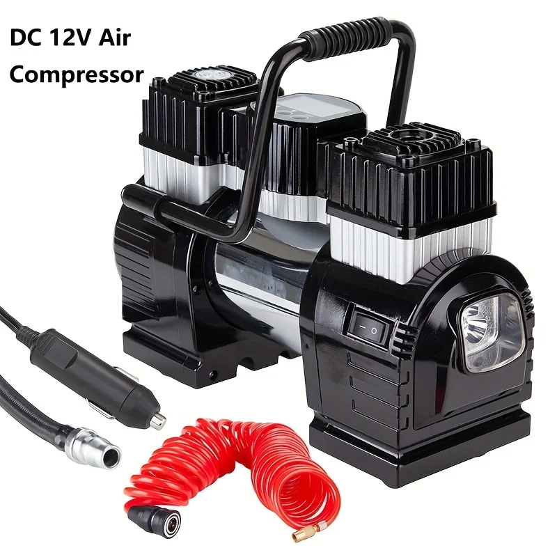 CARTMAN 12V Dual Cylinder Metal Inflator Pump | Sturdy Portable Air Compressor Made for Truck/Suv Tires | 120PSI High Power LED Lighting & DC Power Plug | Ideal for Inflating Rvs, Motorcycles, And Sports Equipment, Without Battery
CARTMAN 12V Dual Cylinder Metal Inflator Pump | Sturdy Portable Air Compressor Made for Truck/Suv Tires | 120PSI High Power LED Lighting & DC Power Plug | Ideal for Inflating Rvs, Motorcycles, And Sports Equipment, Without Battery