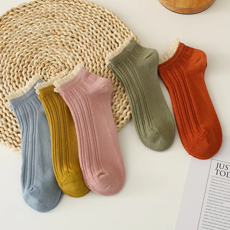 2023 Spring Summer Lace New Line Women's Solid Vintage Short Sleeve Shallow Cut Comfortable Cute Lace Socks 5 Pairs
2023 Spring Summer Lace New Line Women's Solid Vintage Short Sleeve Shallow Cut Comfortable Cute Lace Socks 5 Pairs