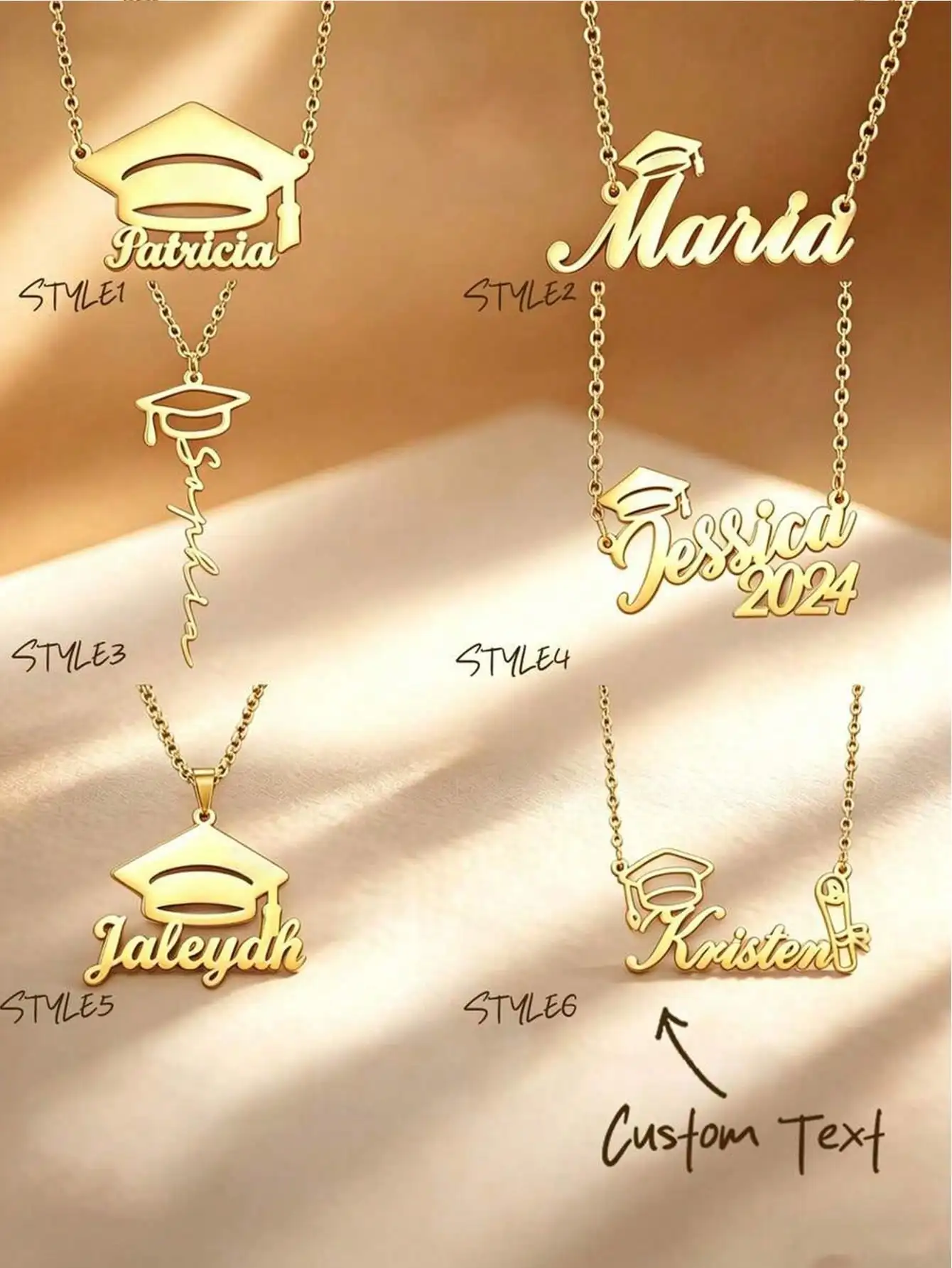 DOREMI Custom Graduation Name Necklace Stainless Steel Long Lasting PVD Plated Multiple Font Unique Memorial Best Gift Necklace
DOREMI Custom Graduation Name Necklace Stainless Steel Long Lasting PVD Plated Multiple Font Unique Memorial Best Gift Necklace