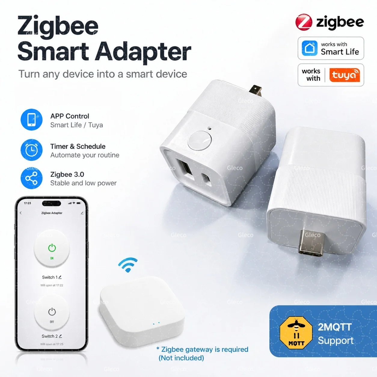 Tuya Zigbee USB Adapter Switch Socket Outlet To TYPE C Power Adaptor USB A Splitter Controller Connector For Smart Life APP Z2M
Tuya Zigbee USB Adapter Switch Socket Outlet To TYPE C Power Adaptor USB A Splitter Controller Connector For Smart Life APP Z2M