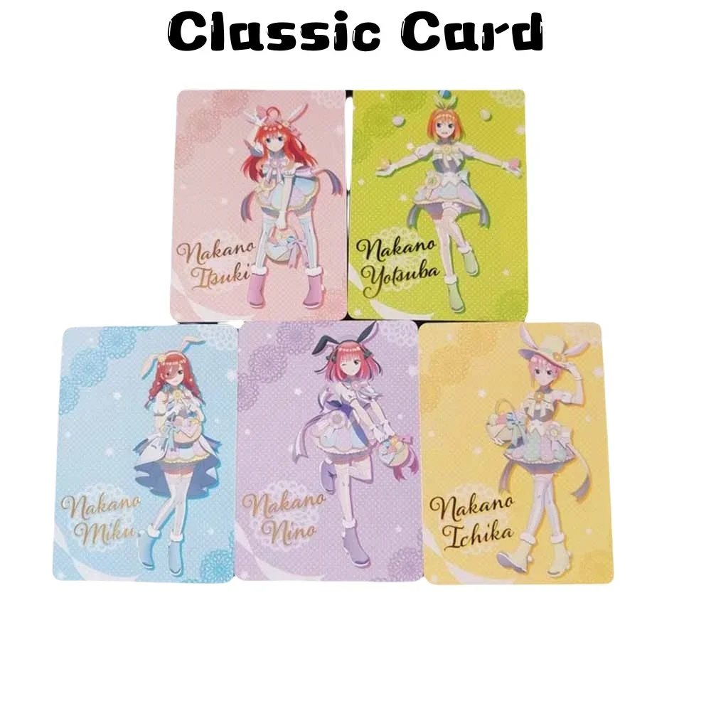 DIY The Quintessential Quintuplets Original Series Set 5PCS Classic Card Anime Peripheral Game Collection Card Holiday Gift
DIY The Quintessential Quintuplets Original Series Set 5PCS Classic Card Anime Peripheral Game Collection Card Holiday Gift
