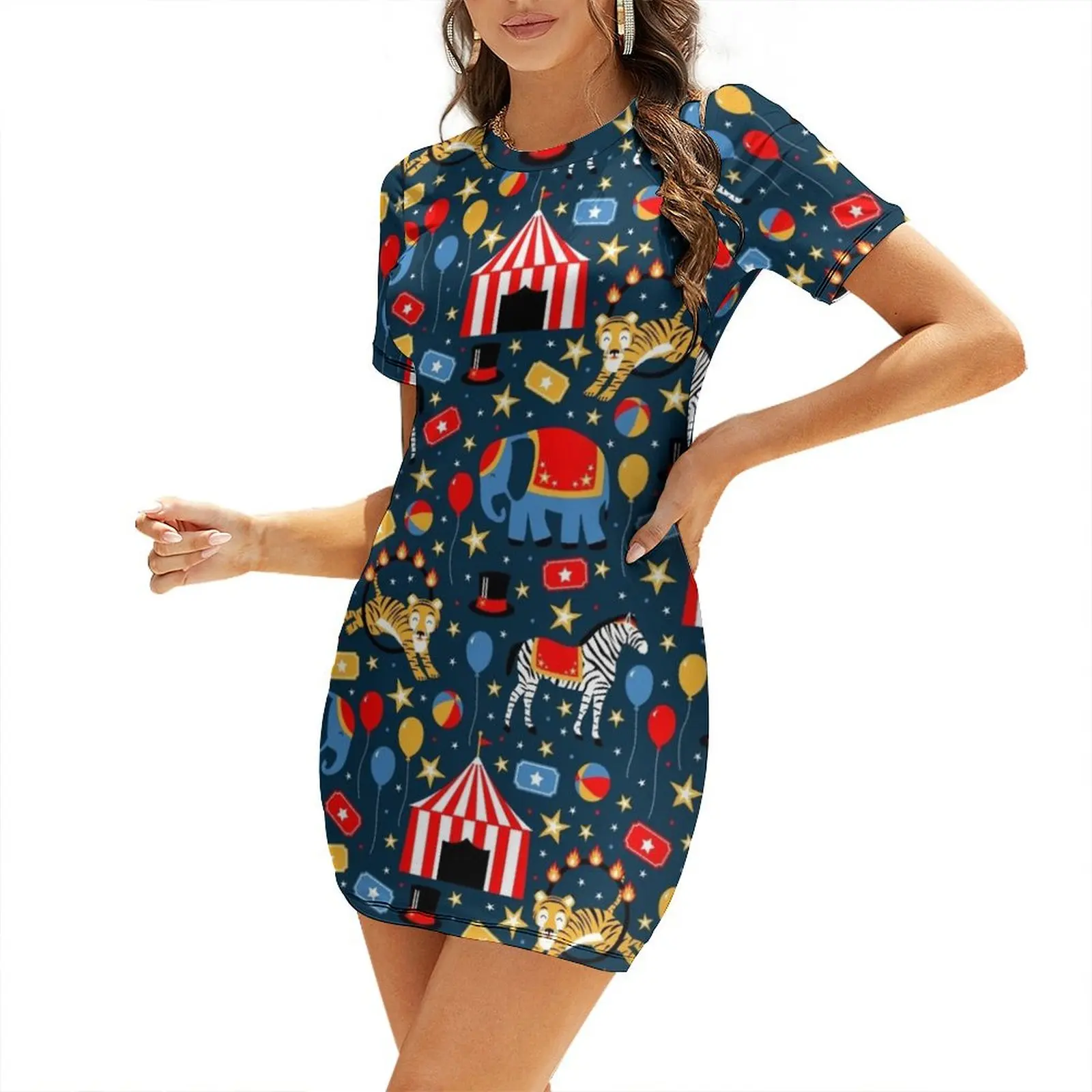 Under the Big Top Short Sleeved Dress Woman clothing fairy dress chic and elegant evening dress
Under the Big Top Short Sleeved Dress Woman clothing fairy dress chic and elegant evening dress