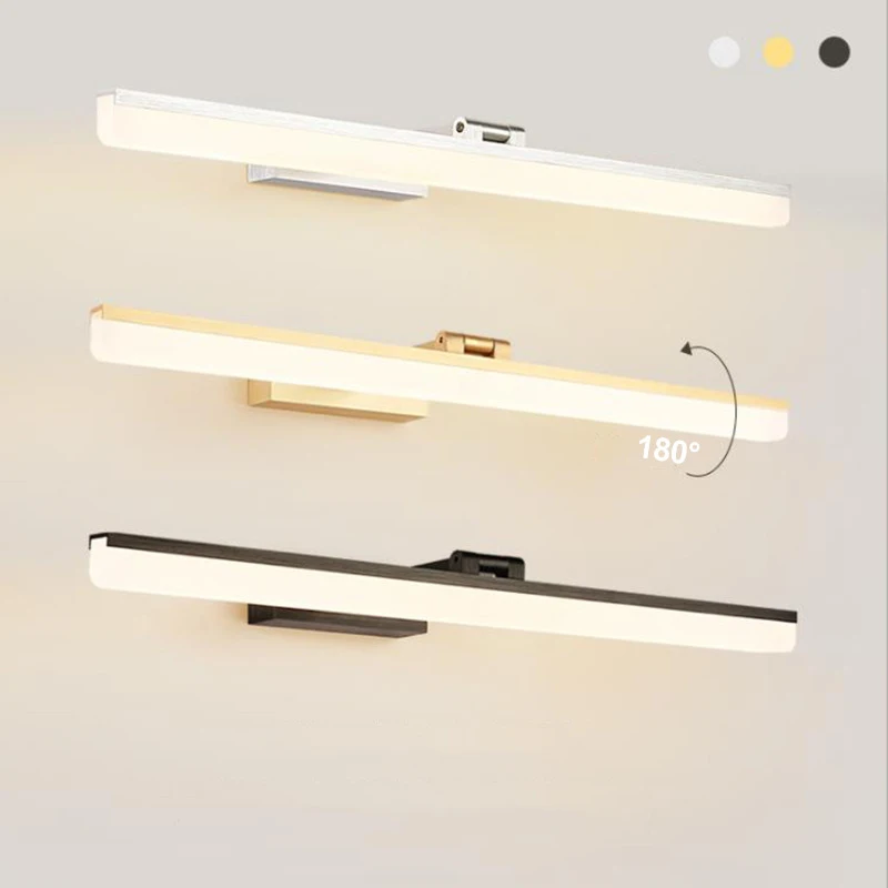 Modern Simple Light Aluminum Acrylic Bathroom For Mirror Headlight Makeup LED Mirror Wall Lamp SILVER/BLACK Cloakroom Light
Modern Simple Light Aluminum Acrylic Bathroom For Mirror Headlight Makeup LED Mirror Wall Lamp SILVER/BLACK Cloakroom Light