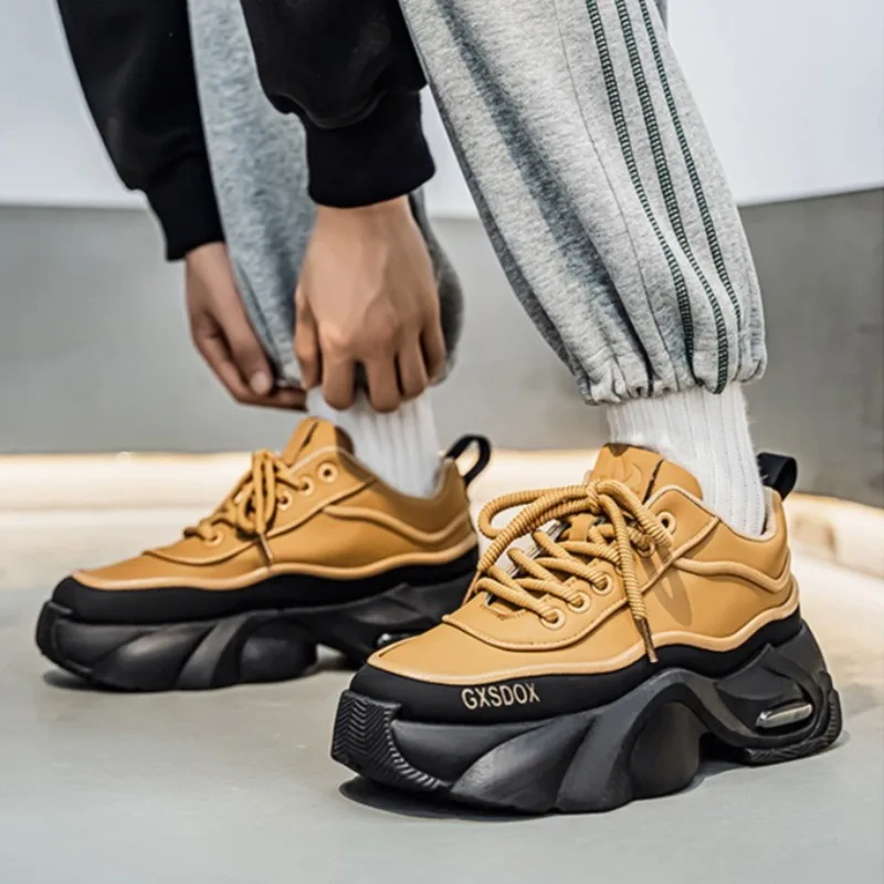 Shoes for Men High Quality Platform Sneaker Fad Light Luxury Leather Sports Shoes Thick-soled Casual Men Shoes Кроссовки Мужские
Shoes for Men High Quality Platform Sneaker Fad Light Luxury Leather Sports Shoes Thick-soled Casual Men Shoes Кроссовки Мужские